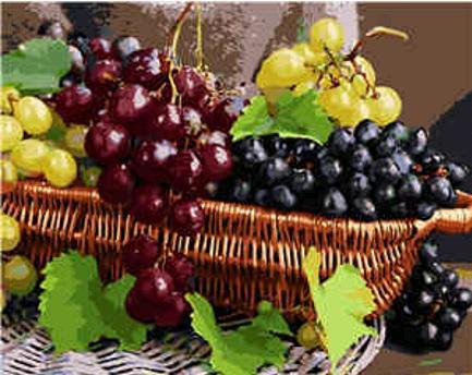 Набор для росписи по номерам Strateg Виноградный натюрморт 40х50 см (VA-1691-mt)