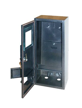 Корпус под 1-ф счетчик E.NEXT e.mbox.stand.n.f1.6.z.str 6 модулей навесной с замком металлический 420х200х170 мм (s0100014)