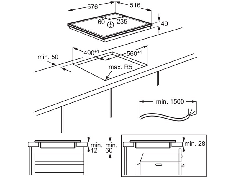Варочная поверхность индукционная AEG TO64IA0FXB - фото 2