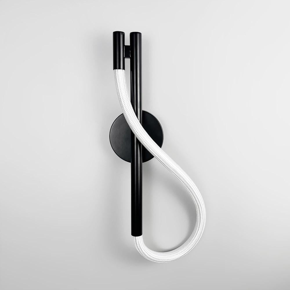 Бра із обплетеним неоном 40 см Чорний (W 203/400 BK) - фото 3 Бра із обплетеним неоном 40 см Чорний (W 203/400 BK) - фото 3