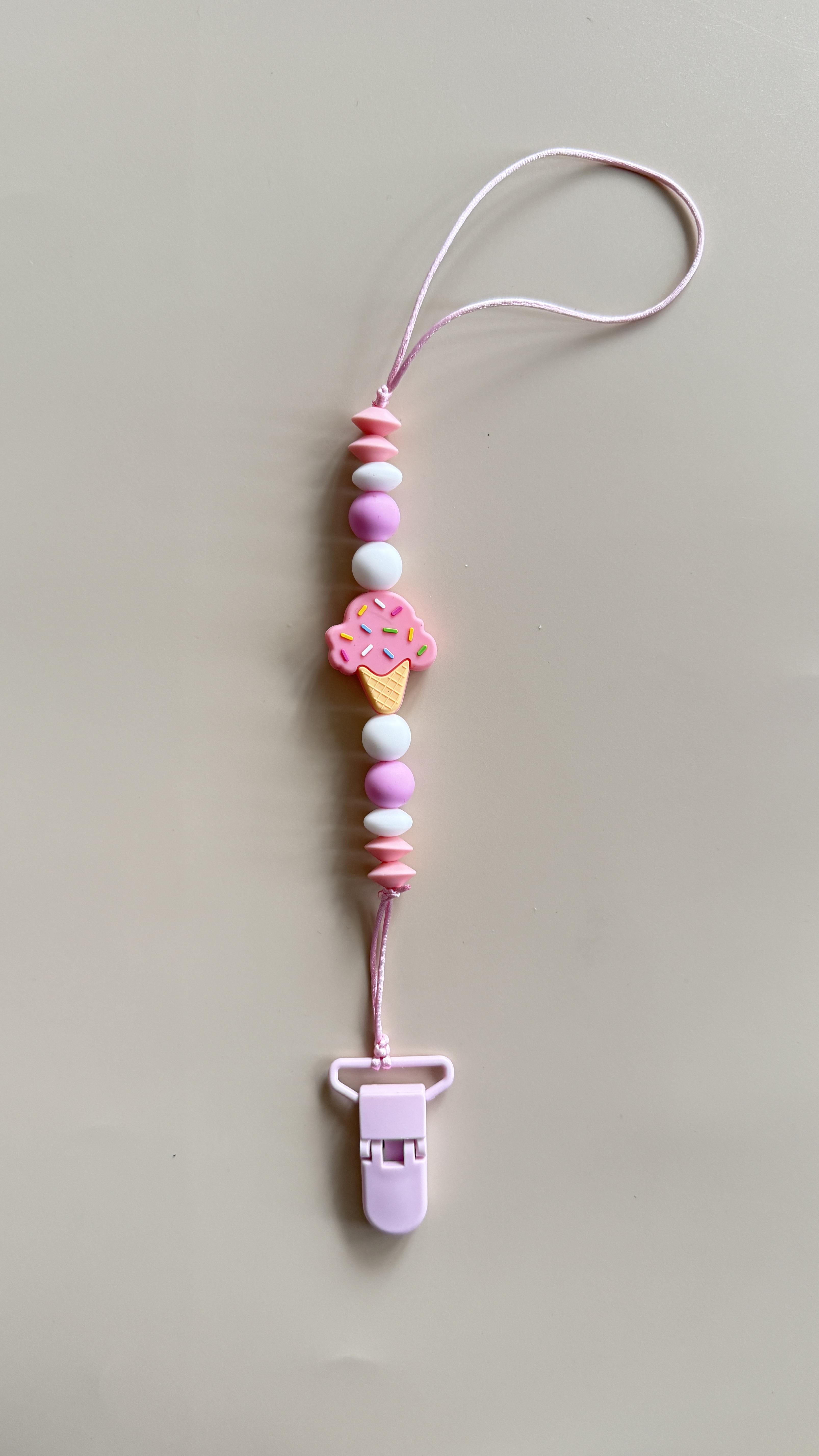 Держатель для пустышки Mommy Bag Мороженое Розовый (143984) - фото 2 Держатель для пустышки Mommy Bag Мороженое Розовый (143984) - фото 2