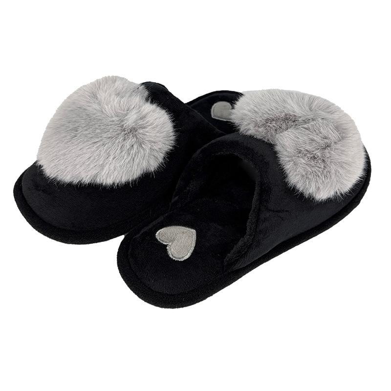 Тапочки комнатные женские меховые 10230-3  р.  38 24,5 см Черный - фото 3