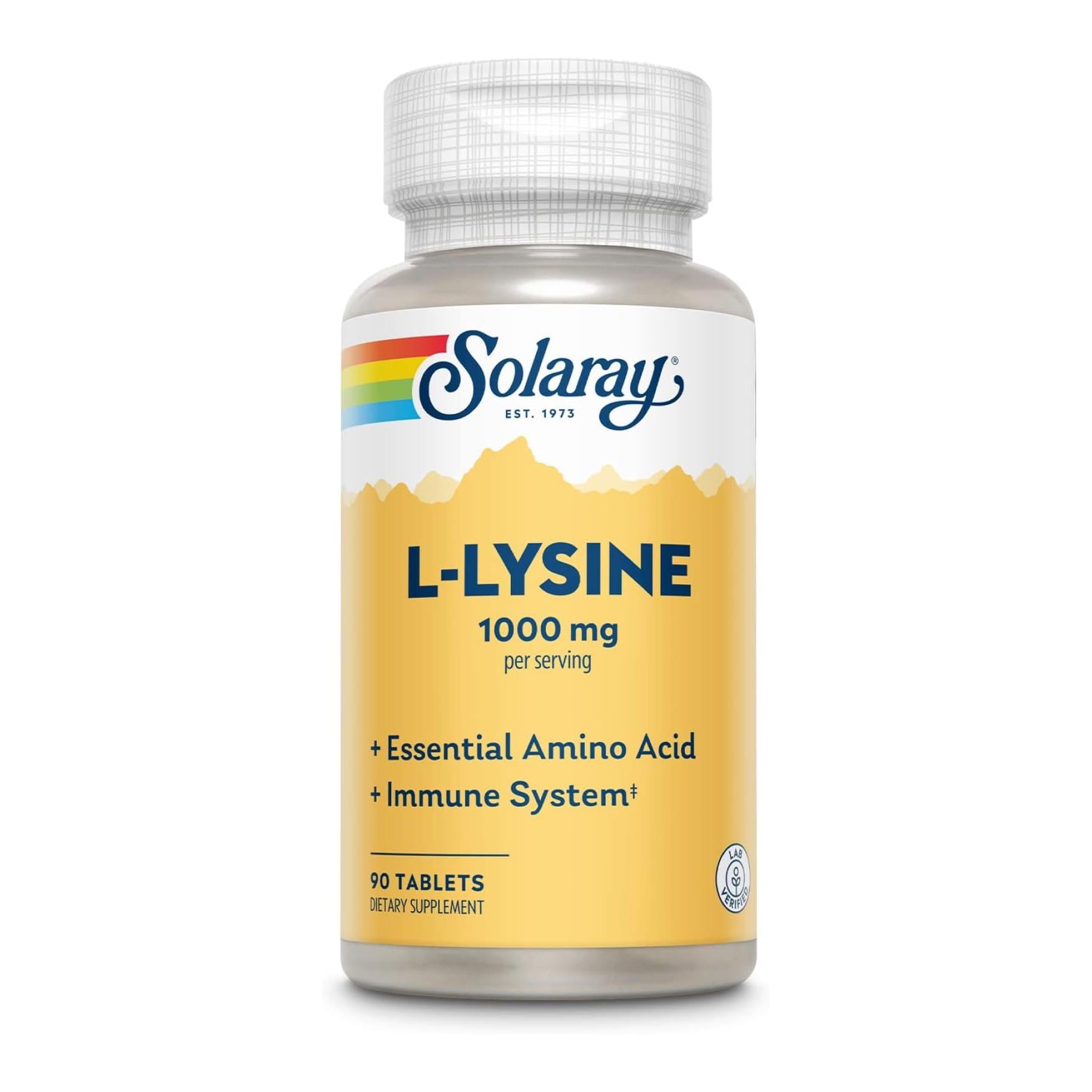 Аминокислота L-Lysine Free Form 1000 mg 90 tabs (100-63-7119121-20)