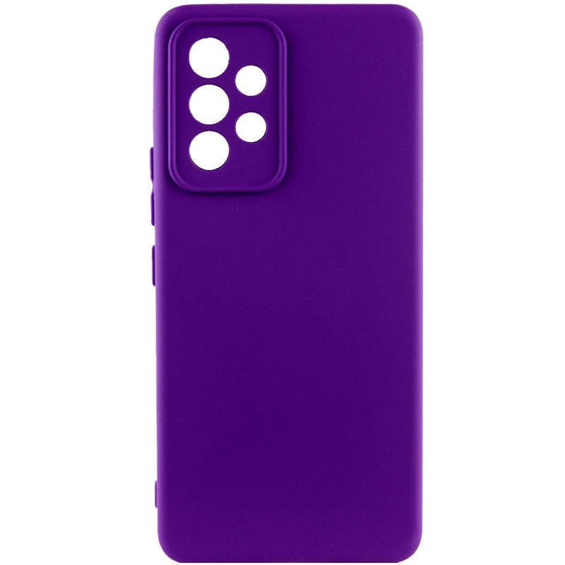 Противоударный чехол TPU GETMAN Liquid Silk Full Camera для Samsung Galaxy A52 4G / A52 5G / A52s Фиолетовый / Ultra Violet
