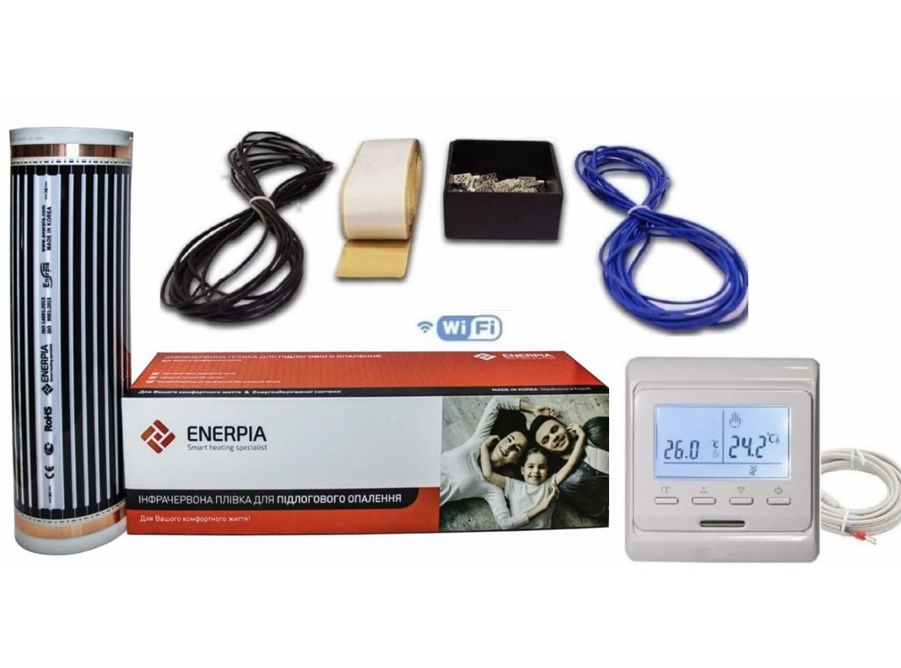 Комплект инфракрасной пленки Enerpia 7 м² 0,5х14 м с терморегулятором Digital Wi-Fi