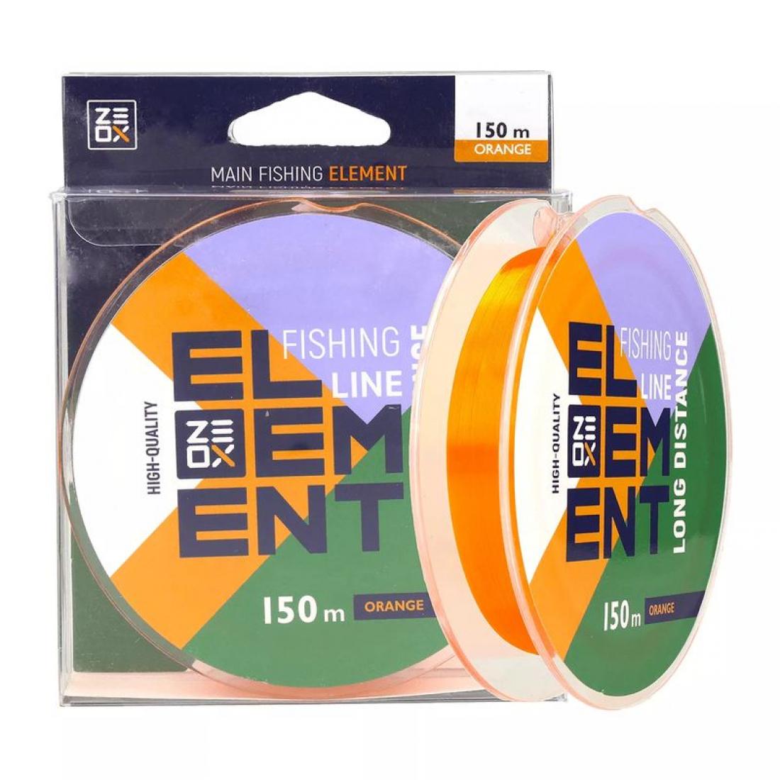 Леска Zeox Element Long Distance 0,285 мм 150 м Orange (3KB5010)