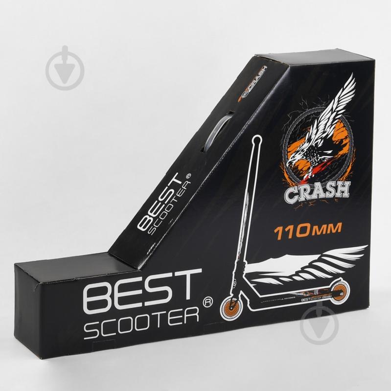 Самокат трюковый Best Scooter "CRASH" HIC-система, ПЕГИ, алюминиевый диск и дека Black/Red (102311) - фото 2