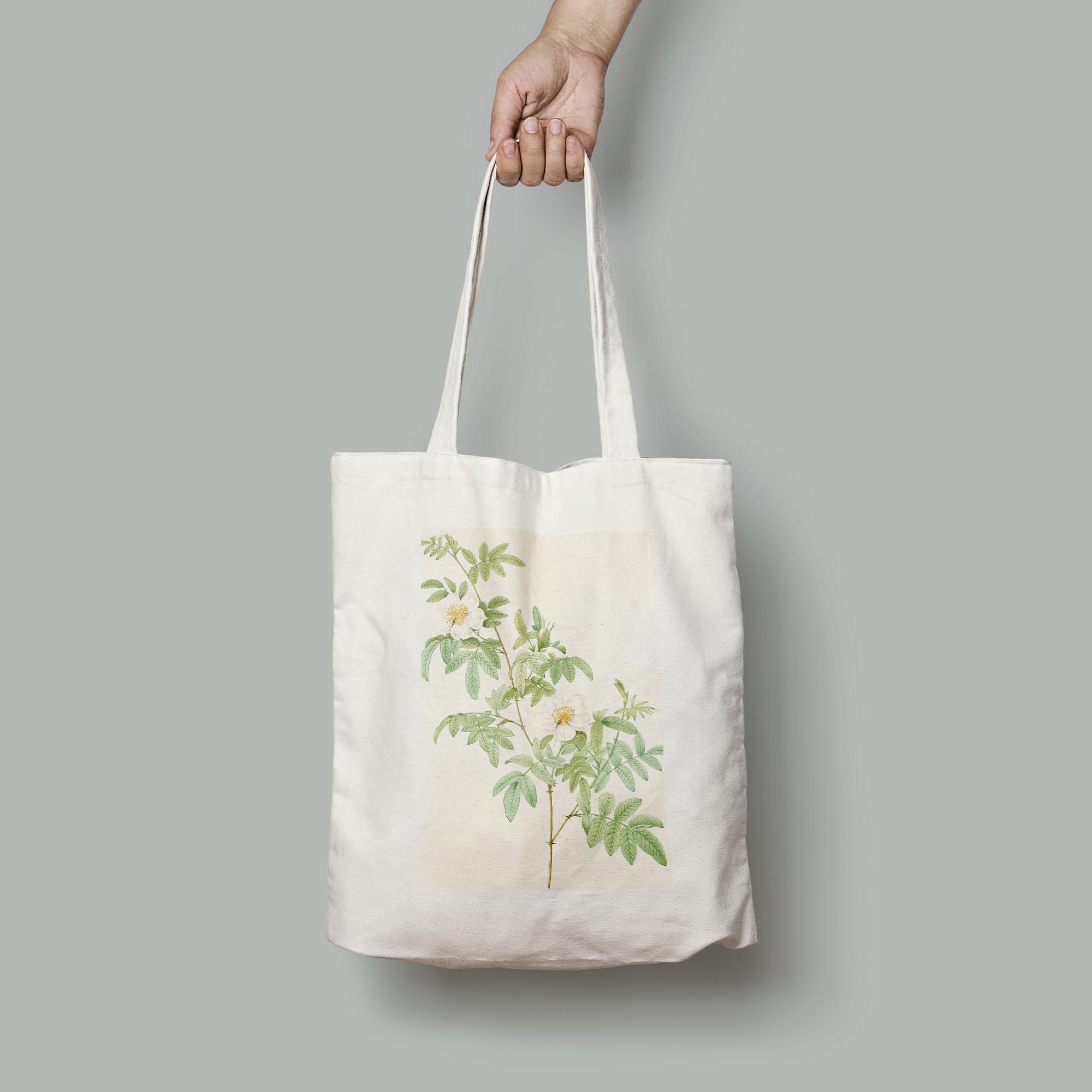 Эко-сумка Винтажный цветочный принт Розы шопер (Flowers1920004_Bag)
