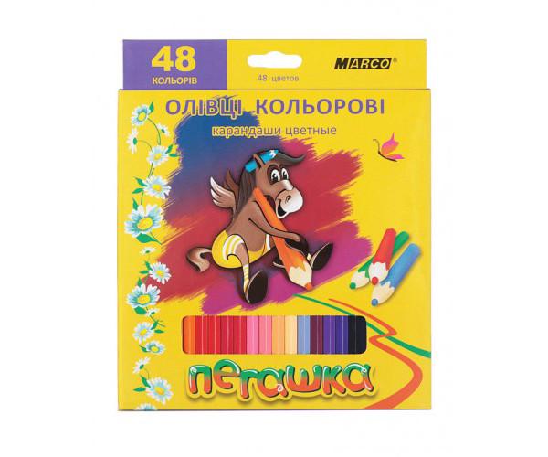 Олівці Пегашка шестигранні 48 кольорів