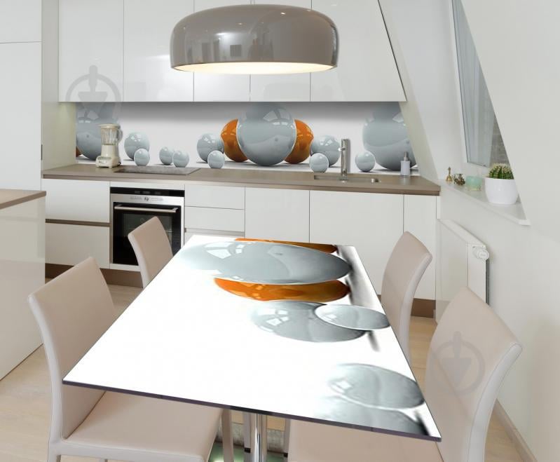 Наклейка виниловая на стол Zatarga  "Глянцевые шары Сферы" 650х1200 мм