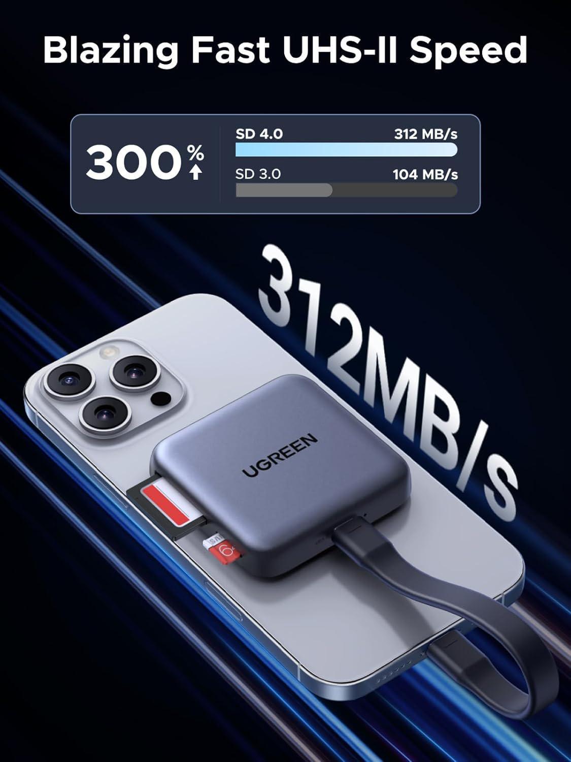 Кардридер USB-C Ugreen 18 см USB-C 312 (65095) - фото 4 Кардридер USB-C Ugreen 18 см USB-C 312 (65095) - фото 4