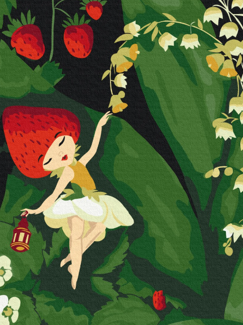 Картина по номерам Brushme Фея Земляничка 30х40 см (KBS0118)