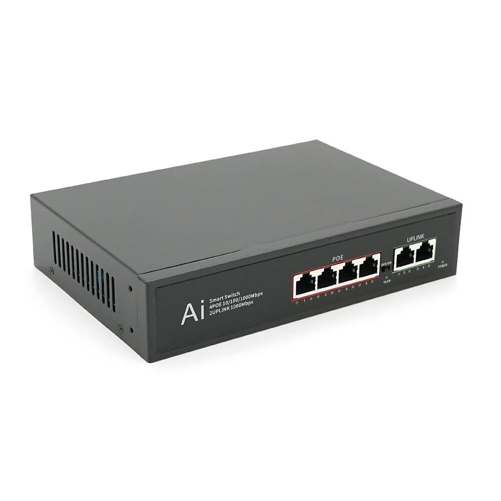 Комутатор POE гігабітний Merlion 4 10/100/1000 з блоком живлення 52V 1,25A (39358)