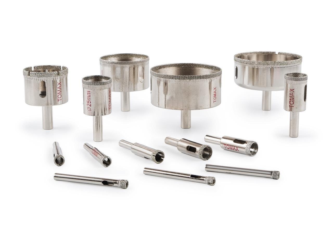 Коронки для плитки TOMAX 6-68 мм алмазные 14 шт. (2630147318)