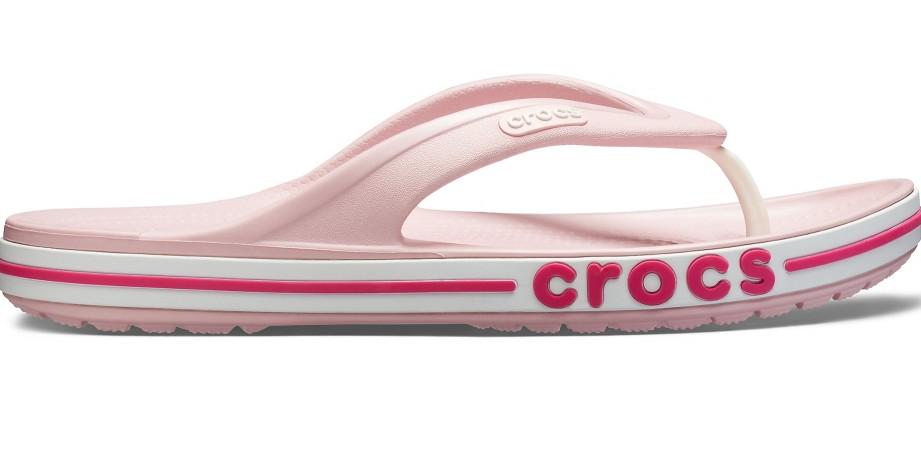 Вьетнамки Crocs Bayaband Flip M6W8 р. 38 24,5 см Petal Pink (205393) - фото 1