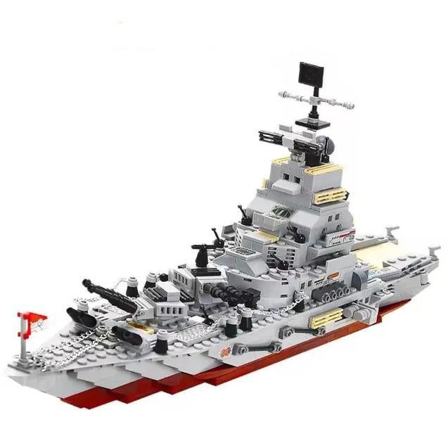 Конструктор Военный корабль с флотом и персонажами 25 моделей 1086 дет. - фото 2