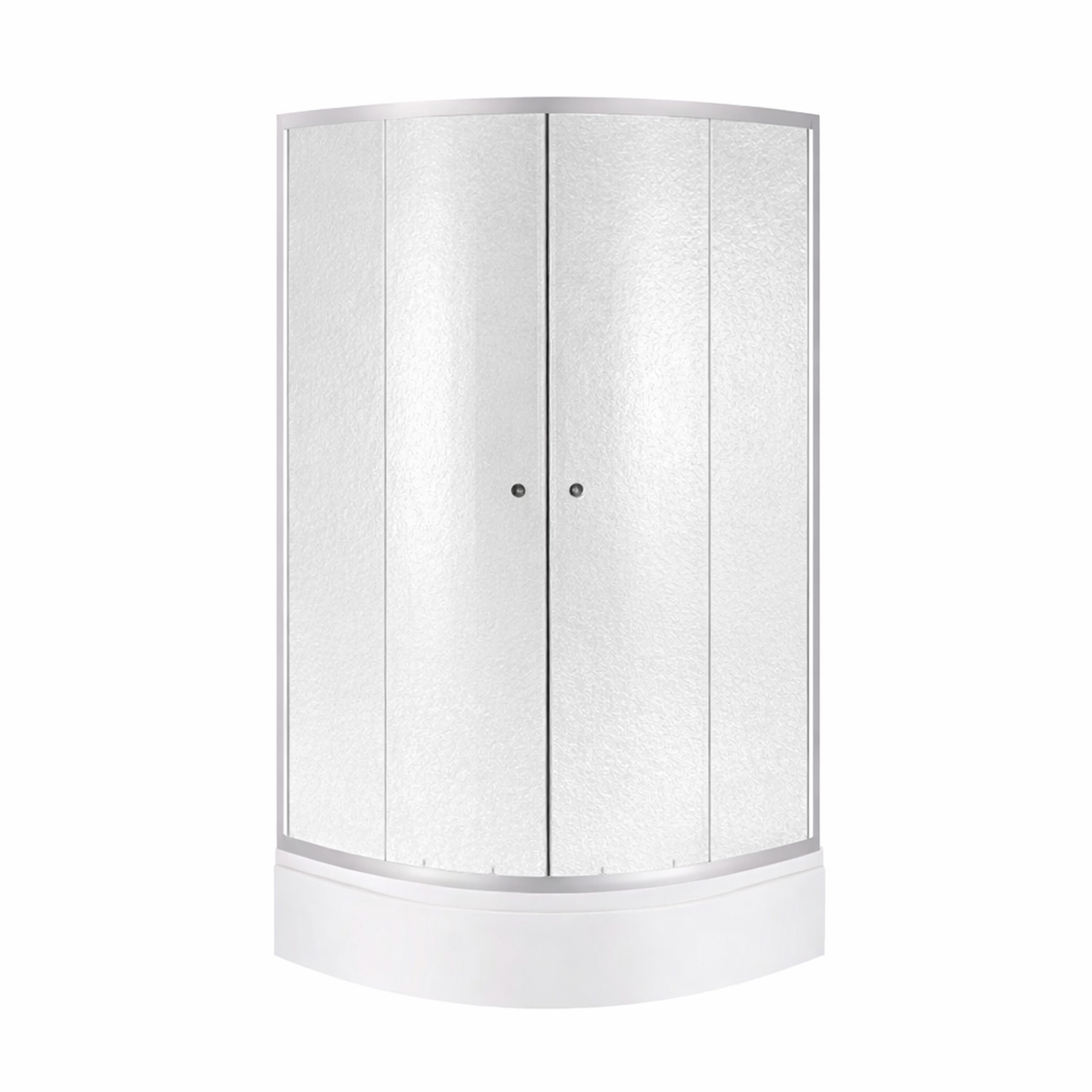 Душова кабіна Latwa SC90x90.SAT.MID.FR полукругла скло Frost 4 мм/душовий піддон Kapielka ST90x90x26 см з панеллю Lidz (2552208739)