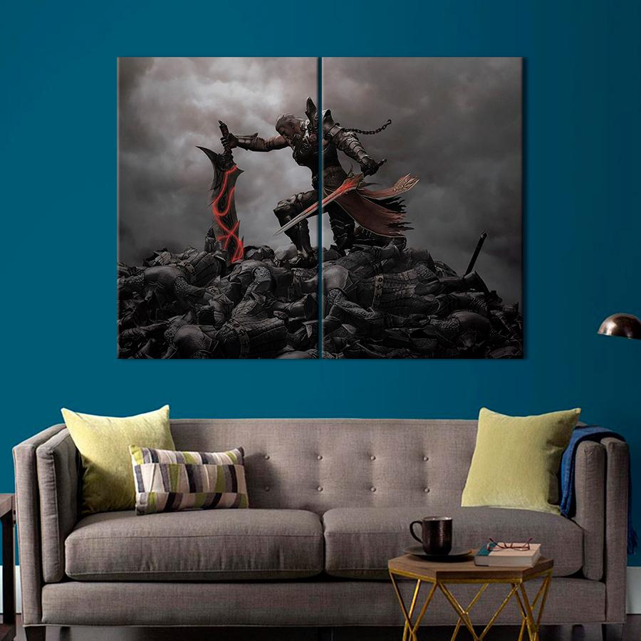 Настенний декор Воин на поле битвы 111x81 см (A134-2)