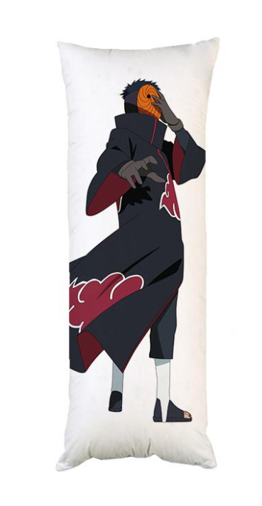Подушка дакимакура Наруто Тоби Обито Учиха декоративная ростовая для обнимания 30x60 см