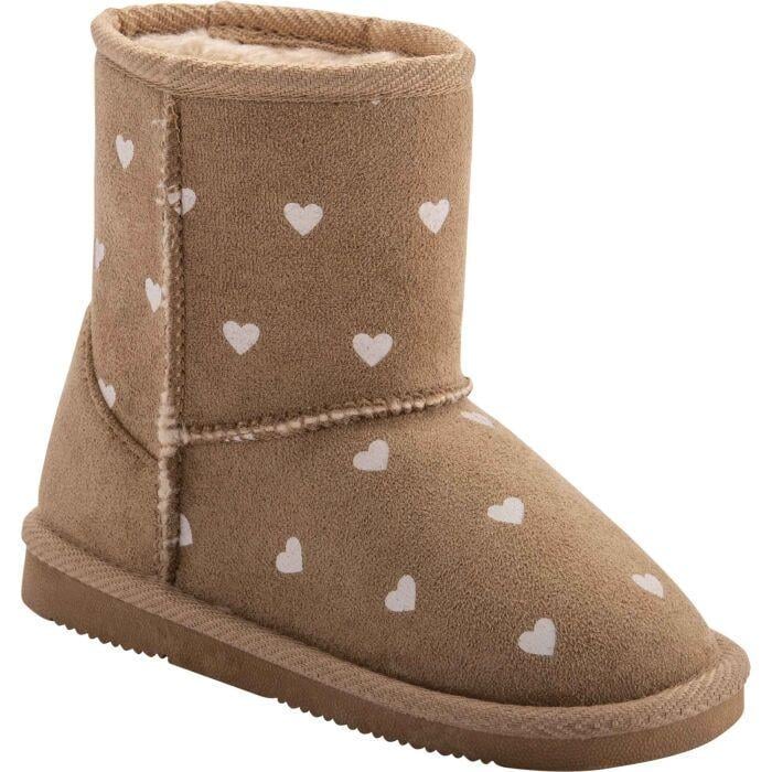 Уггі дитячі для дівчаток Coqui Valenka Boots теплі з малюнком серця р. 31 18 см Коричневий (23372833) - фото 3