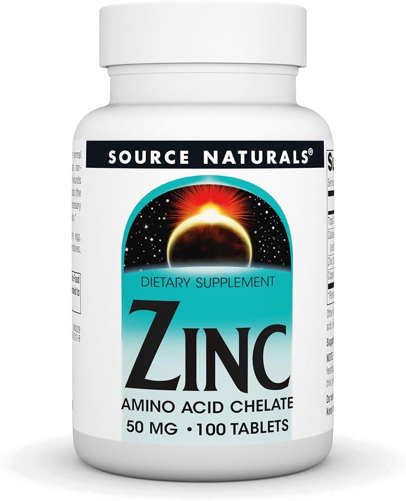 Цинк Source Naturals Zinc 50 мг 100 табл. (SNS-00329)