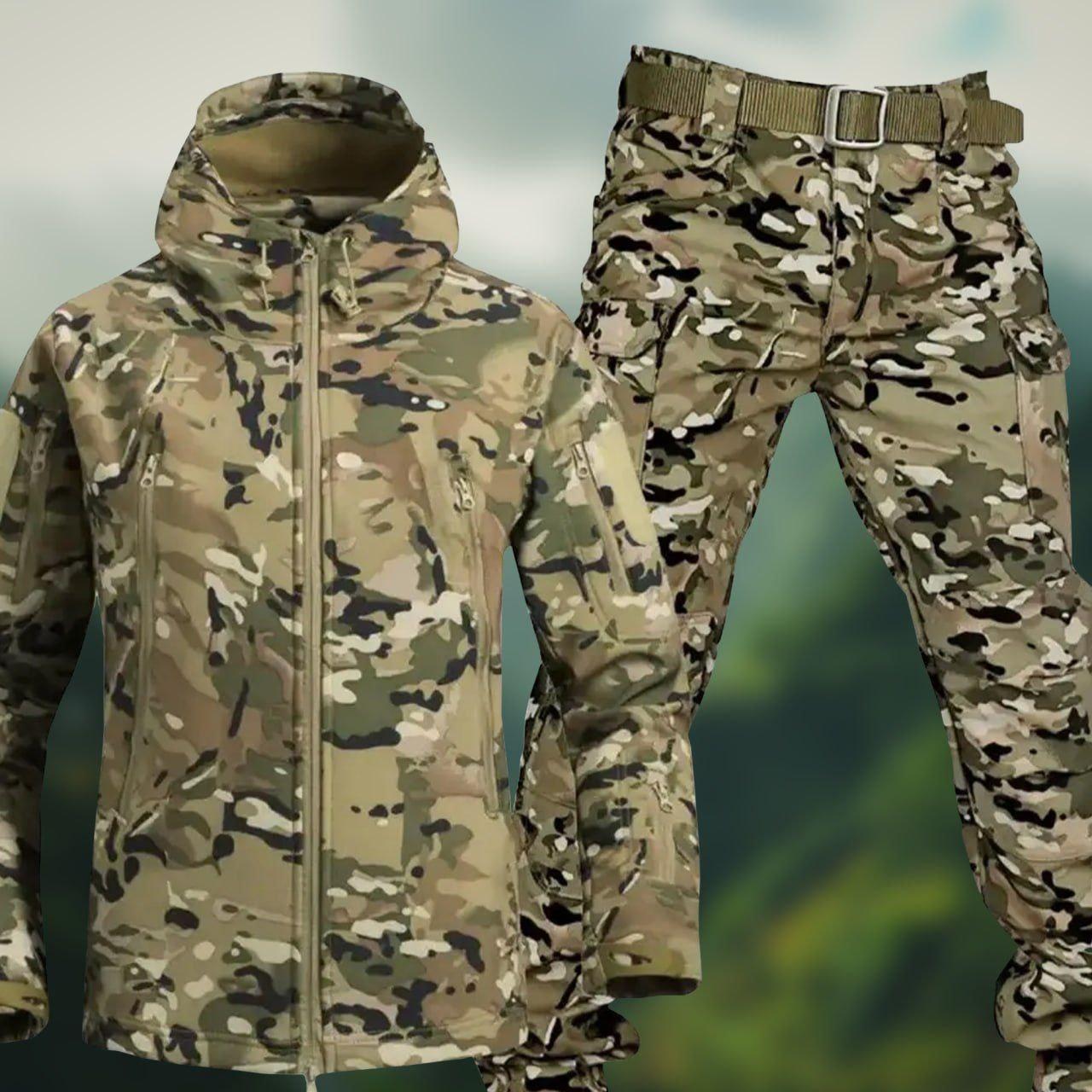 Костюм тактический Soft shell на флисе Мультикам (17830258)