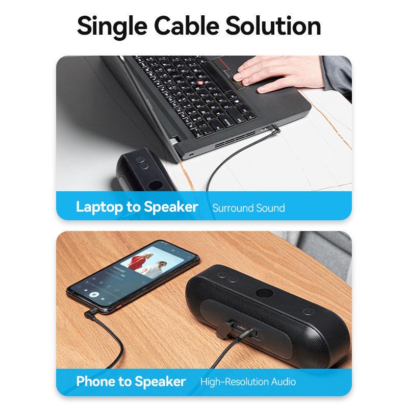 Кабель Vention 3.5 мм minijack стерео AUX TRS 3-пиновая нейлоновая оплетка 1 м Черный (BAZBF) - фото 12 Кабель Vention 3.5 мм minijack стерео AUX TRS 3-пиновая нейлоновая оплетка 1 м Черный (BAZBF) - фото 12