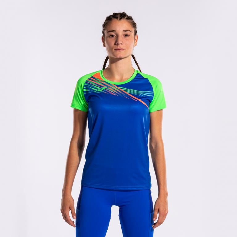 Футболка Joma 901811.722 Elite X Short Sleeve T-Shirt M Royal Fluor/Green (8445757311252)