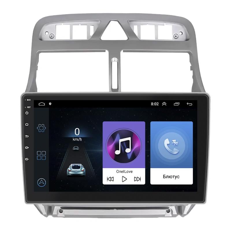 Магнітола штатна Lesko 9" для Peugeot 307 I Рестайлинг 2005-2008 1/16GB Wi-Fi Optima GPS Android 8.1 Can