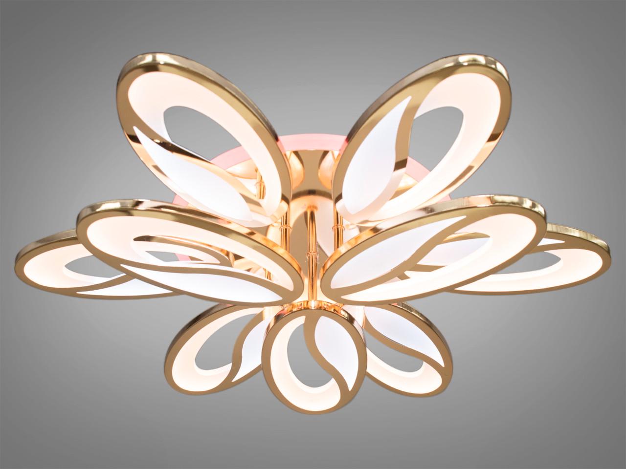 Люстра Led у спальню з диммером 8090-6+3G-L 150W на 21 м2 Золотий (1744216201) - фото 1 Люстра Led у спальню з диммером 8090-6+3G-L 150W на 21 м2 Золотий (1744216201) - фото 1