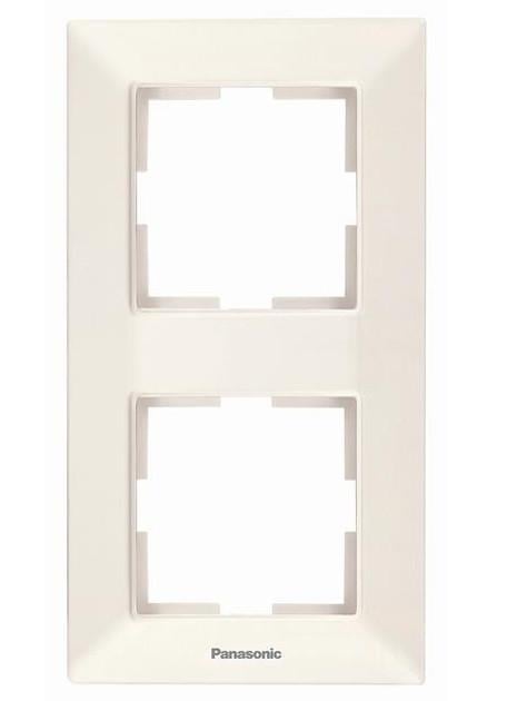 Рамка Panasonic Arkedia Slim 2-ая вертикальная Кремовый (19829-е)