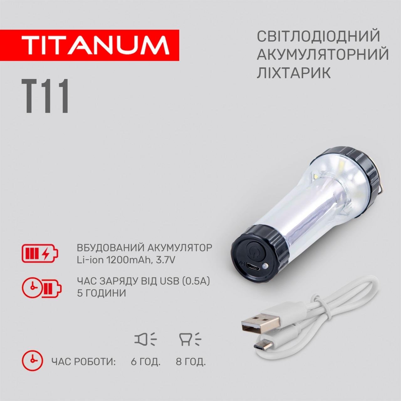 Фонарик светодиодный портативный TITANUM TLF-T11 - фото 5