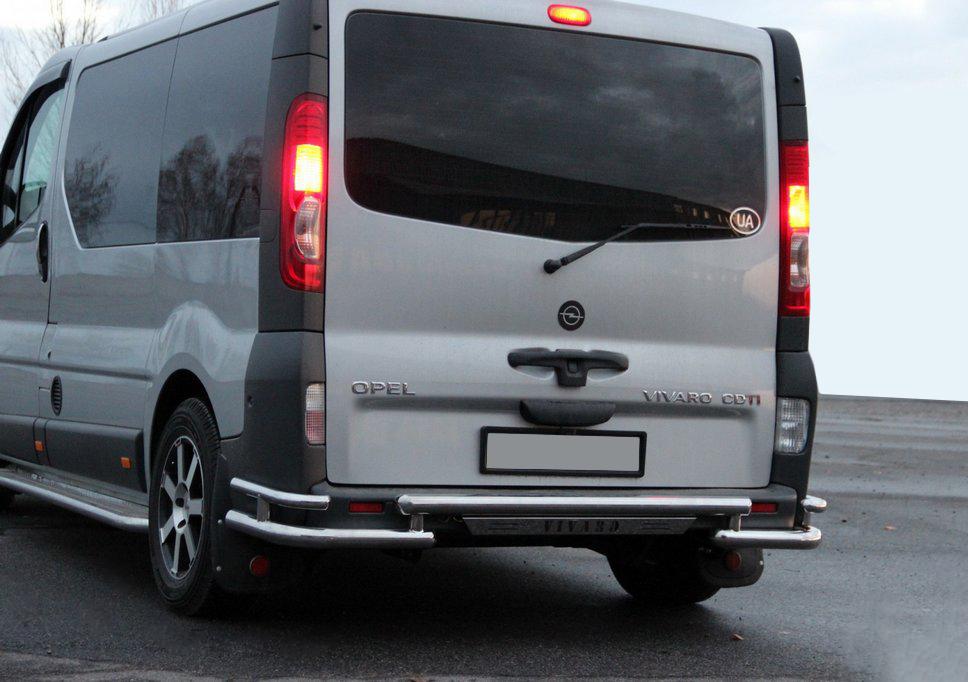 Задняя защита AK-Special CAN для Nissan Primastar 2002-2014 гг. нержавеющая сталь Хром