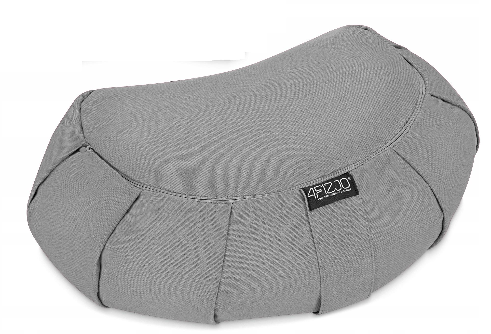 Подушка для йоги та медитації 4fizjo Zafu напівкругла 40x30x12 см Grey (P-5907739315502)