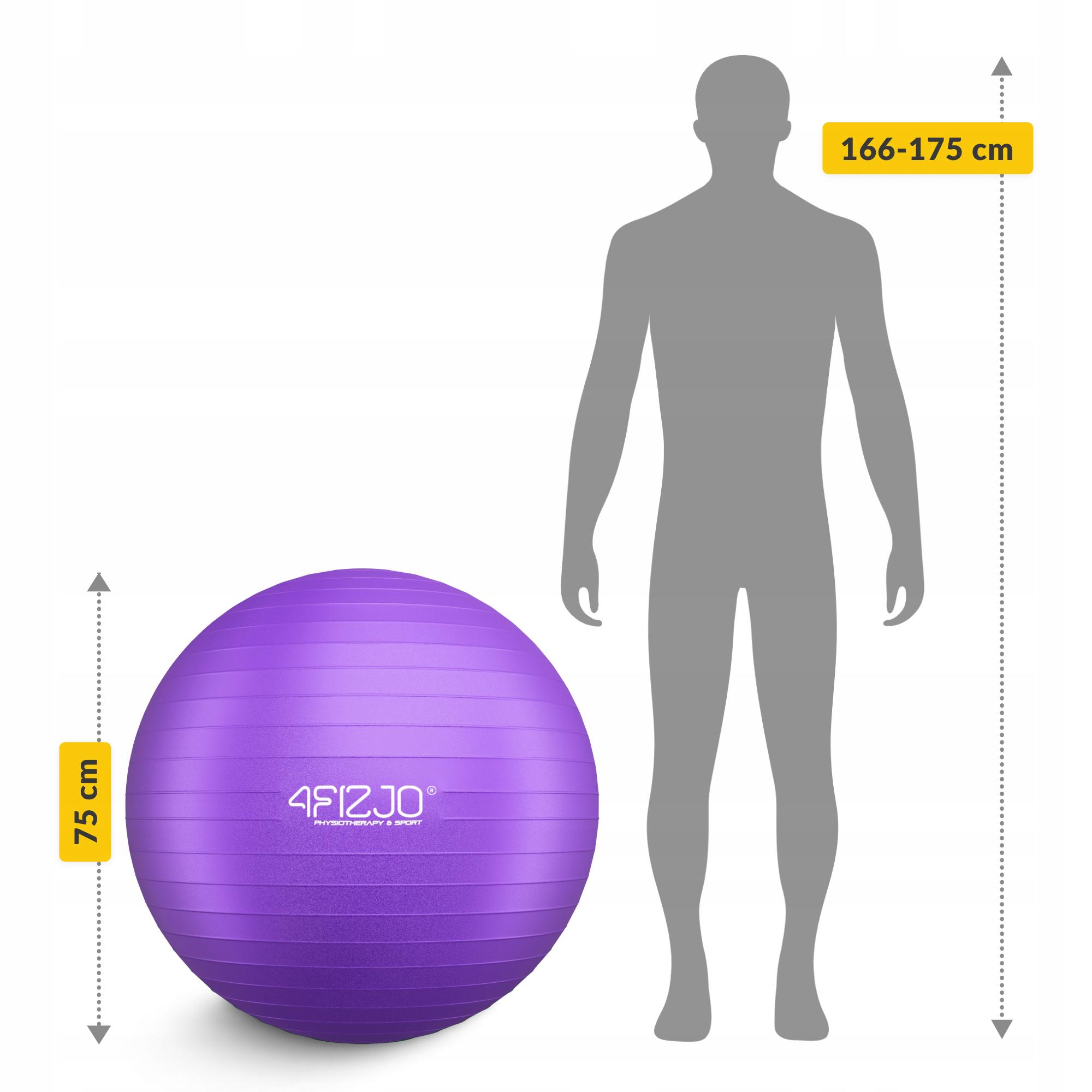 Мяч для фитнеса 4fizjo Anti-Burst 75 см Violet (P-5905973404815) - фото 10