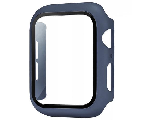 Чехол с защитным стеклом для смарт-часов Protective Cover with Glass для Apple Watch 38 мм Темно-синий