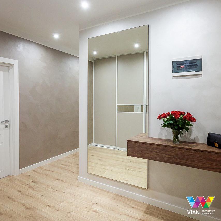 Декоративная фактурная штукатурка с перламутром Vian Велюр матовый 1 кг - фото 9