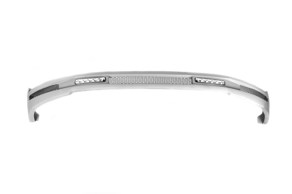 Накладка на передний бампер Sport 2-LED 2015-2018 Meliset для Volkswagen T6 стеклопластик Под покраску