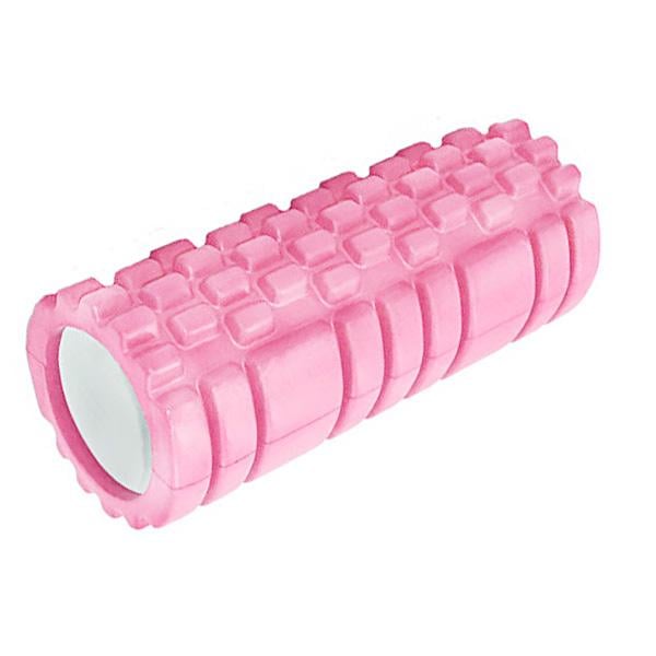 Масажний ролик EasyFit Grid Roller 33 см Блідо-рожевий (10372) - фото 1