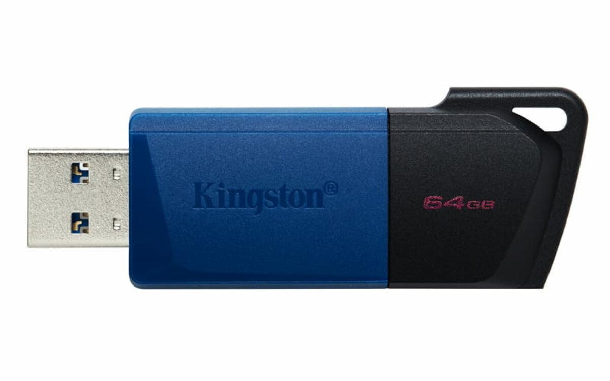 Флешка для ноутбука Flash Kingston USB 3.2 DT Exodia M 64GB Black/Blue (DTXM/64GB) - фото 3