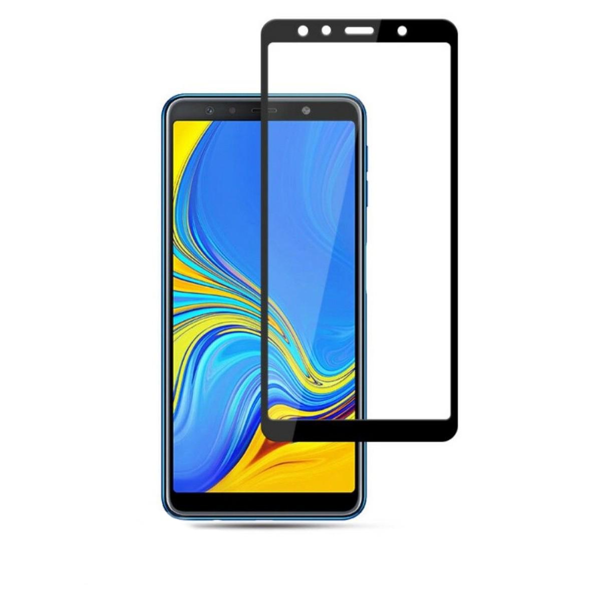 Защитное стекло Glass Full Glue для Samsung A7 2018 Black (144)
