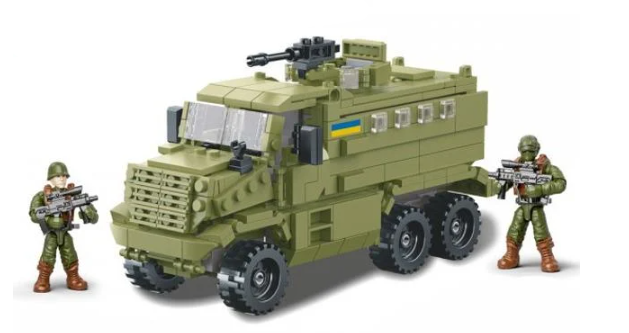 Конструктор детский военный бронетранспортер с пулеметом (KB 1131)
