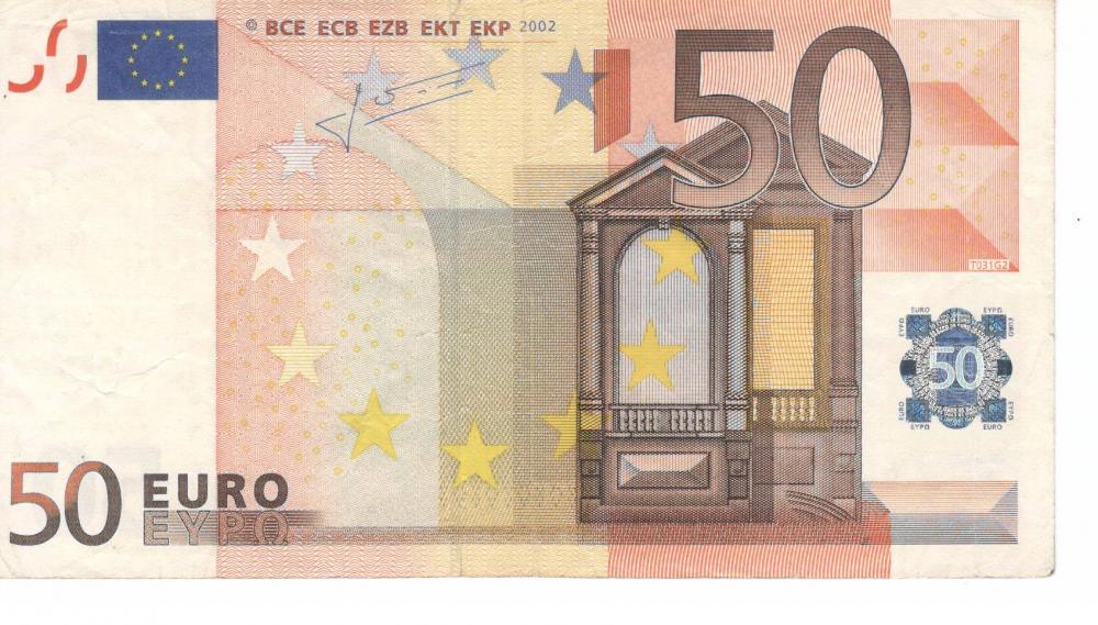 Колекційна банкнота Бельгія 50 євро 2002 Z T031 VF (Б06824)