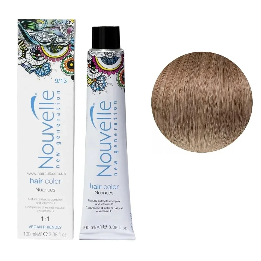 Краска для волос Nouvelle Hair Color 9/13 Пепельный золотисто-русый 100 мл Краска для волос Nouvelle Hair Color 9/13 Пепельный золотисто-русый 100 мл