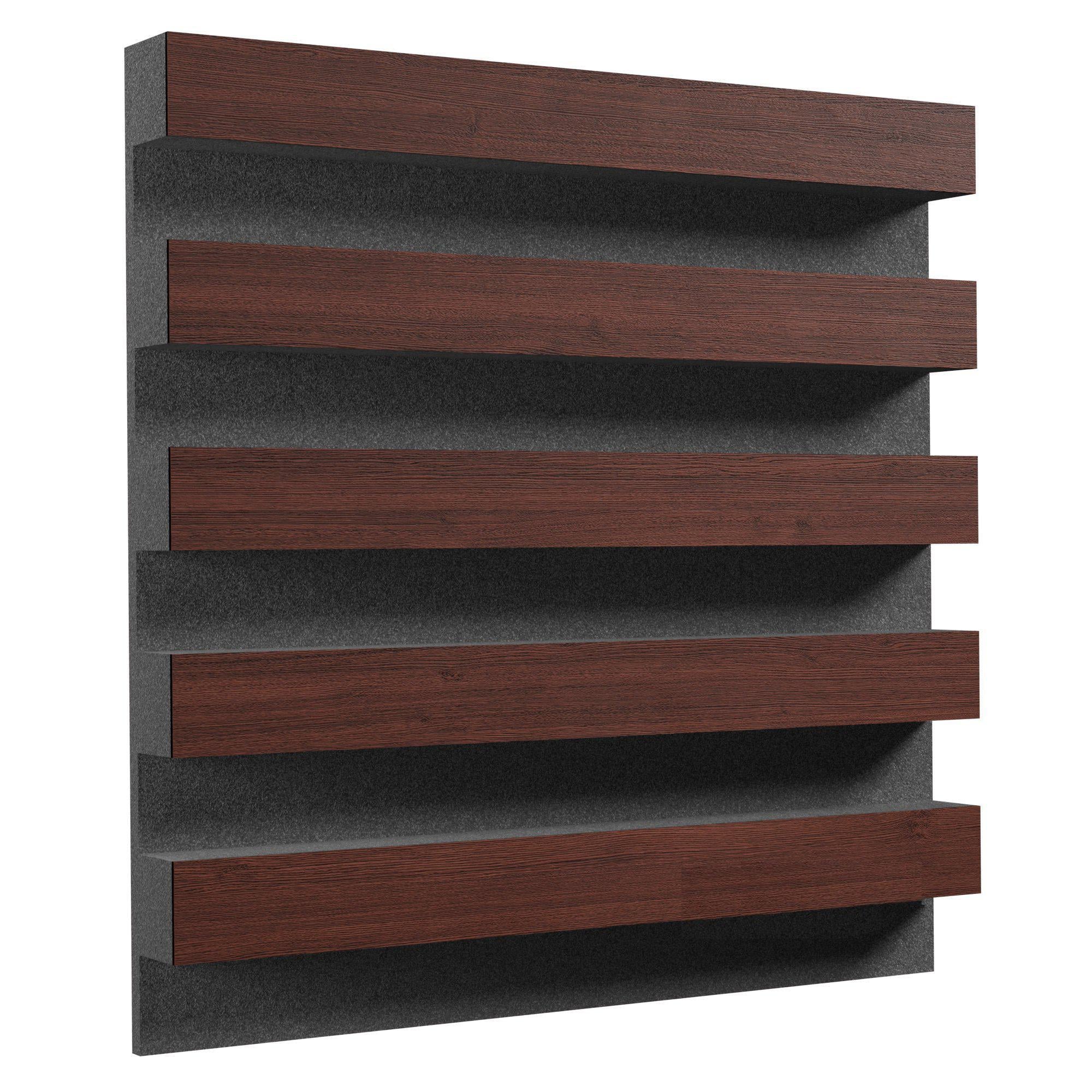 Акустична панель Ecosound Comb Heavy Wenge 50х50 см 53 мм Коричневий (1375)
