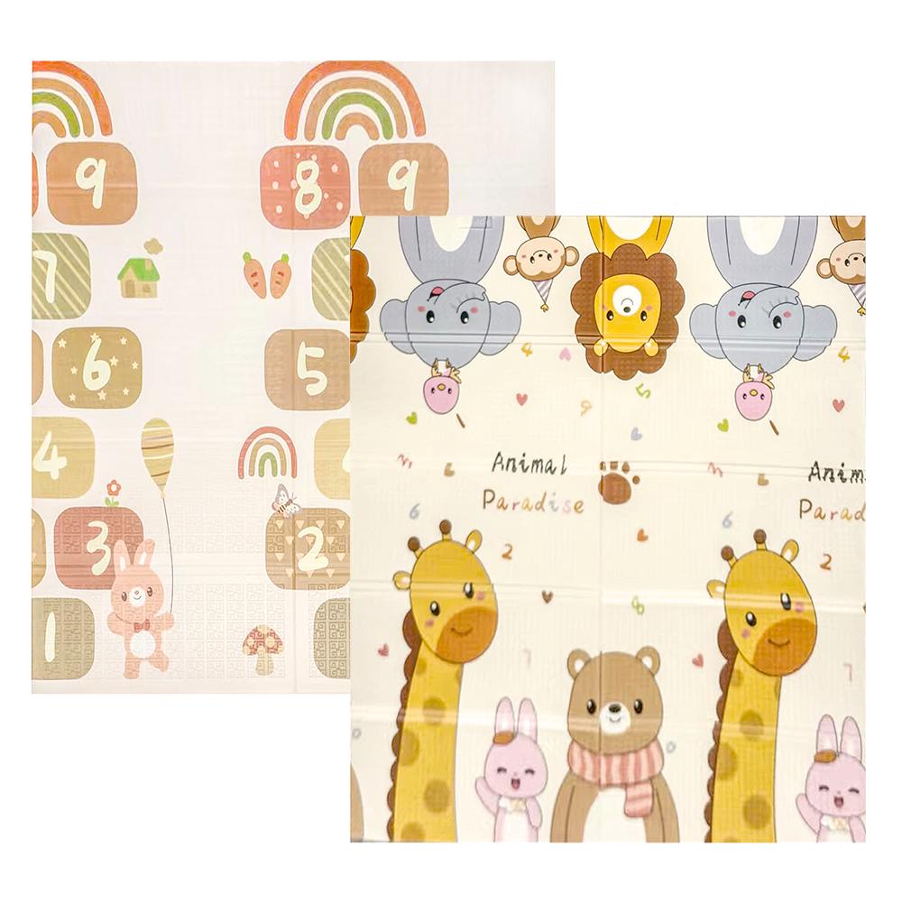 Коврик детский Poppet двусторонний Зверята близняшки/Классики 150х180x1 см (PP034-150)