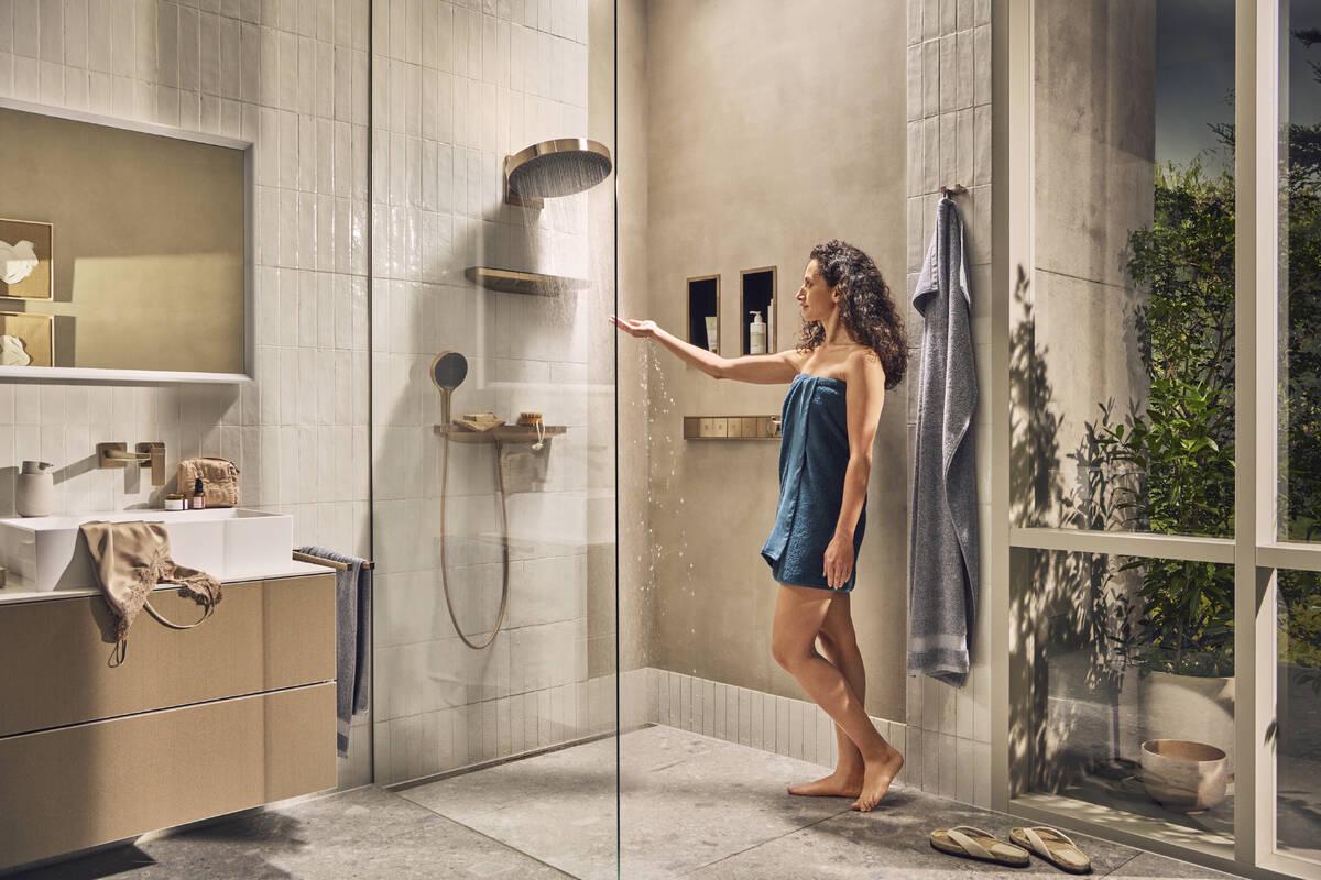 Душ верхній із кронштейном Hansgrohe Rainfinity 26234140 360 мм Бронзовий (164295) - фото 5