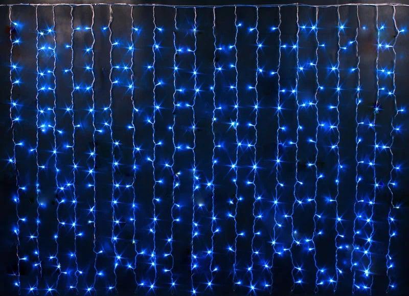 Світлодіодна гірлянда Xmas 600 Led 8х1,5 м штора Синій (1634105105) Світлодіодна гірлянда Xmas 600 Led 8х1,5 м штора Синій (1634105105)