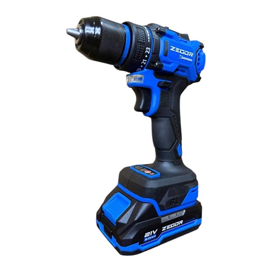 Шуруповерт аккумуляторный универсальный Zegor CDAX-21BL/21В/50 Нм/две скорости/2 батареи 21 В 2 Ач/Реверс/Подсветка - фото 7 Шуруповерт аккумуляторный универсальный Zegor CDAX-21BL/21В/50 Нм/две скорости/2 батареи 21 В 2 Ач/Реверс/Подсветка - фото 7