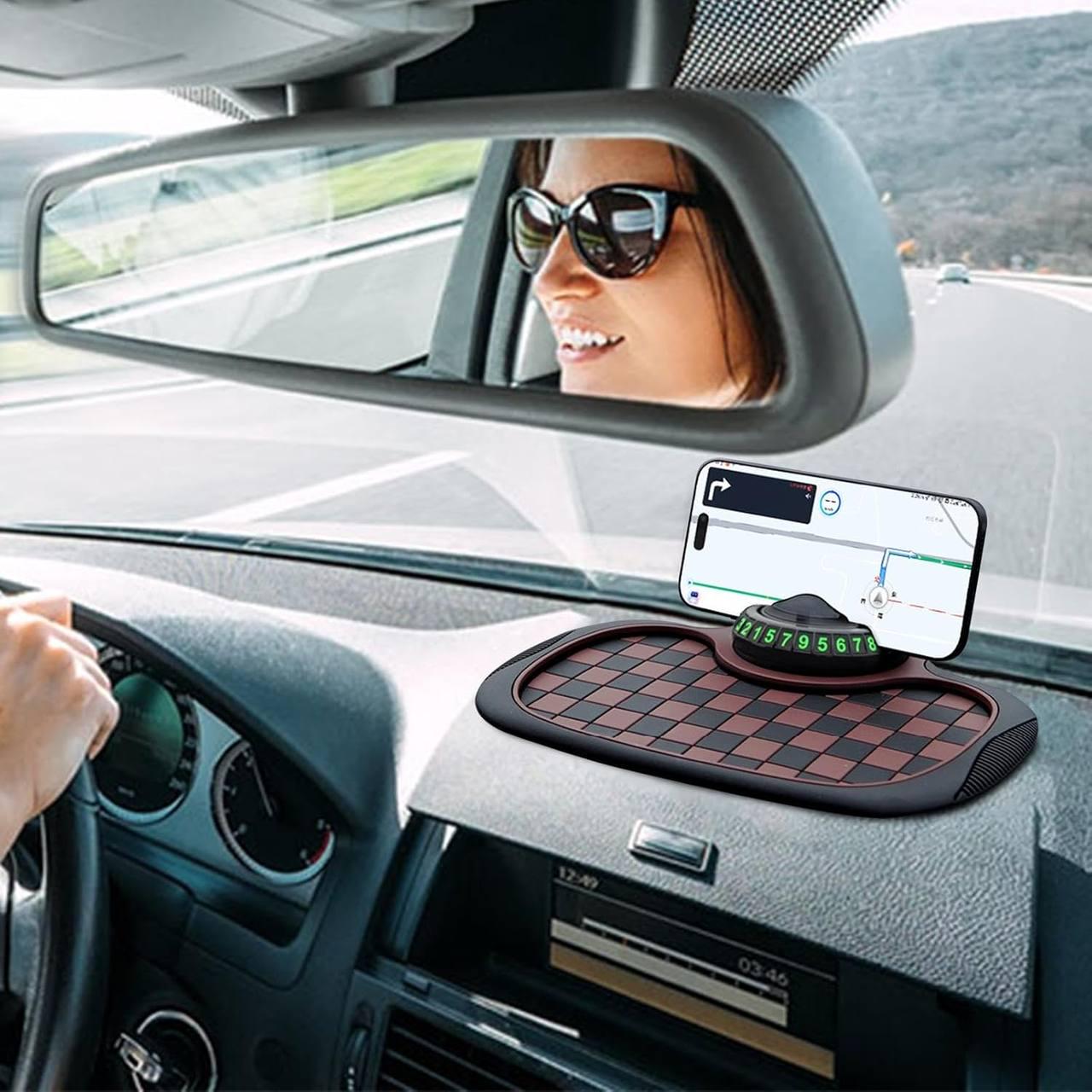 Коврик антискользящий для телефона с табличкой для номера на торпеду автомобиля (4bdb9f58) - фото 3
